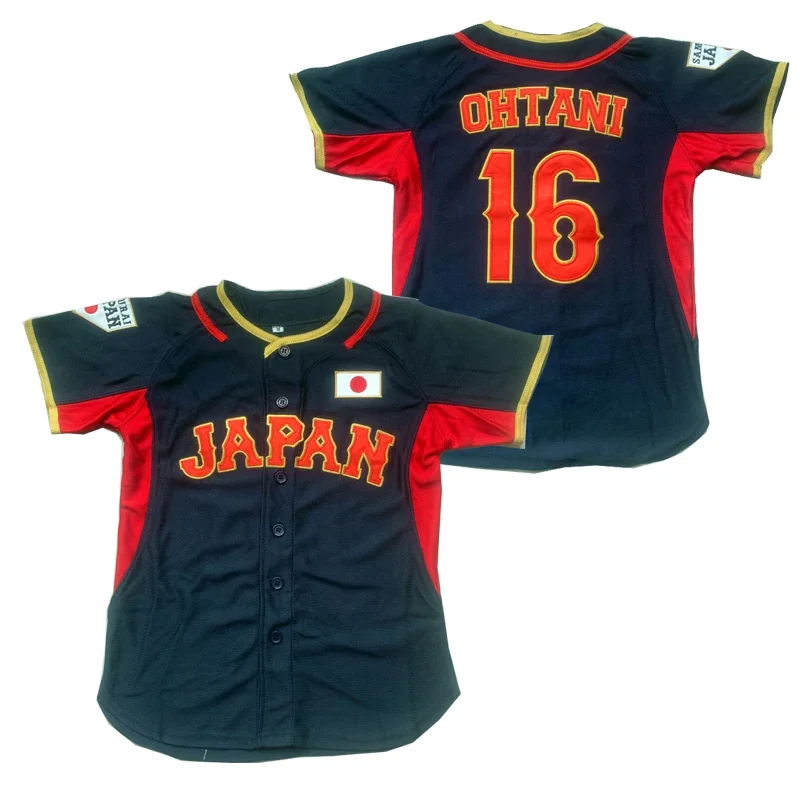 

Men Kid's Baseball Jersey Japan 16 OHTANI 11 Sewing Embroidery High Quality Sports Outdoor Blue 2023 World WBC Champion New