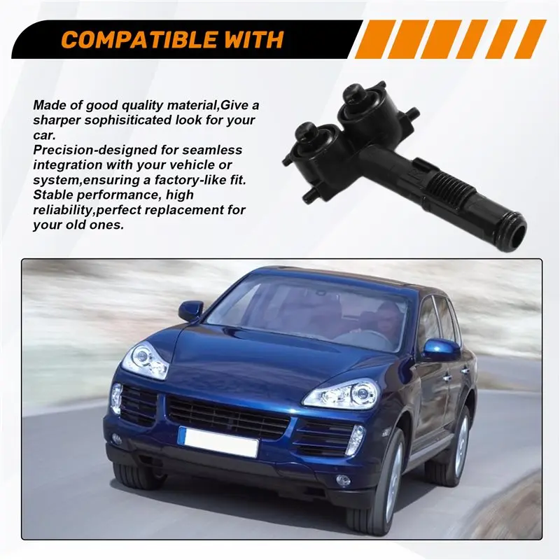 Water Head Lamp Cleaner 1 Pair Front Headlight Washer Nozzles 95562816110 95562816210 For Cayenne 2007-2010
