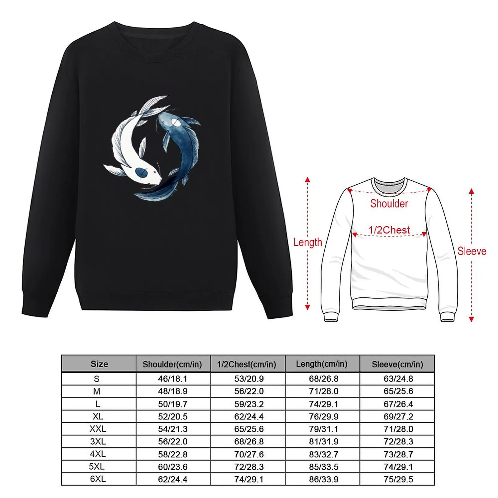 Tui and La - Yin & Yang Koi Sweatshirt men clothes anime clothing fashion men men sweatshirt