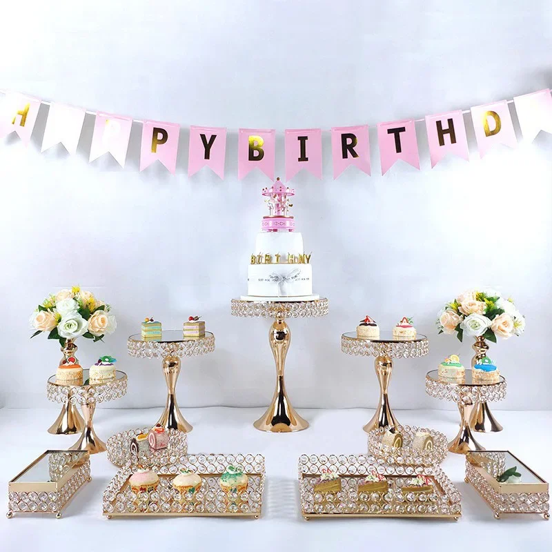Party Decorations Western Wedding Dessert Table Buffet Cake Dessert Rack Display Rack  Cake Rack Centerpiece Cake Stand Set