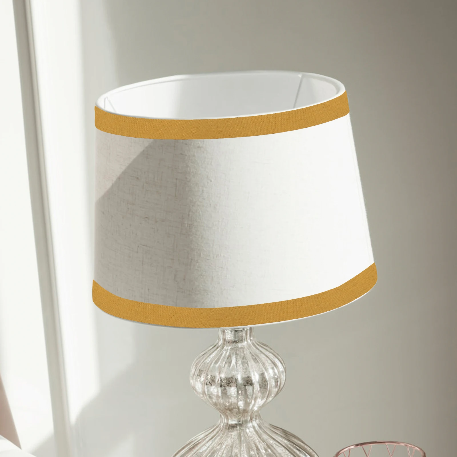 

5 Rolls Lampshade Edge Strips Adhesive Fabric Cloth Tape for Repairing DIY Projects Yellow Lamp Parts