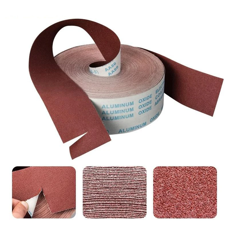 

1/2/5M Width100mm Sandpaper Roll Abrasive Sheets Emery Cloth Roll 80-1000 Grit for Cloth Paper Sanding