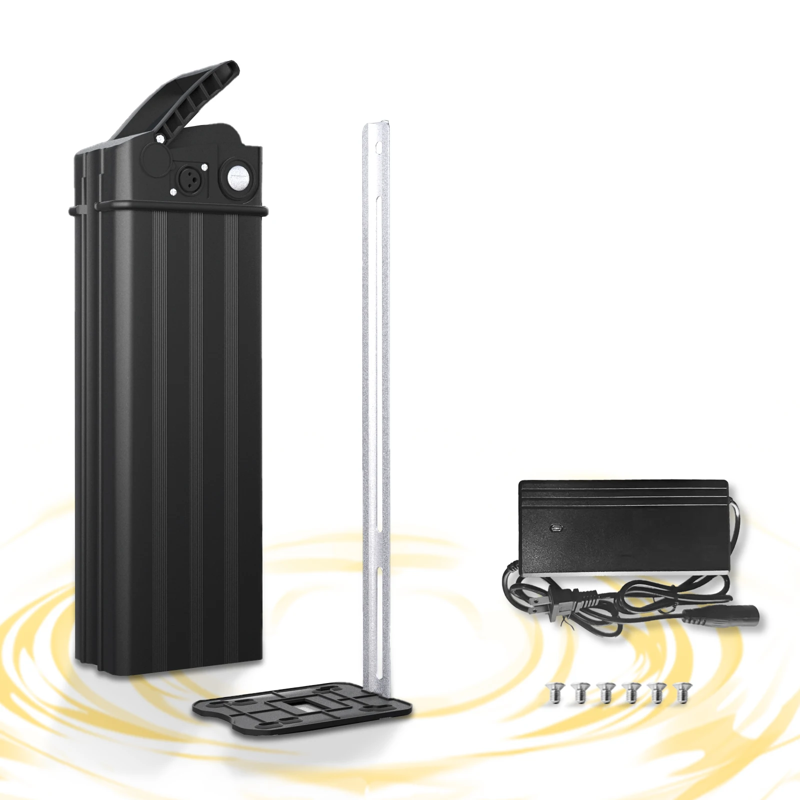 48V12Ah Ebike Battery with Base,30A BMS,Safety Lock and Waterproof&dustproof Shell,for 0-1500W Electric Bike Motor