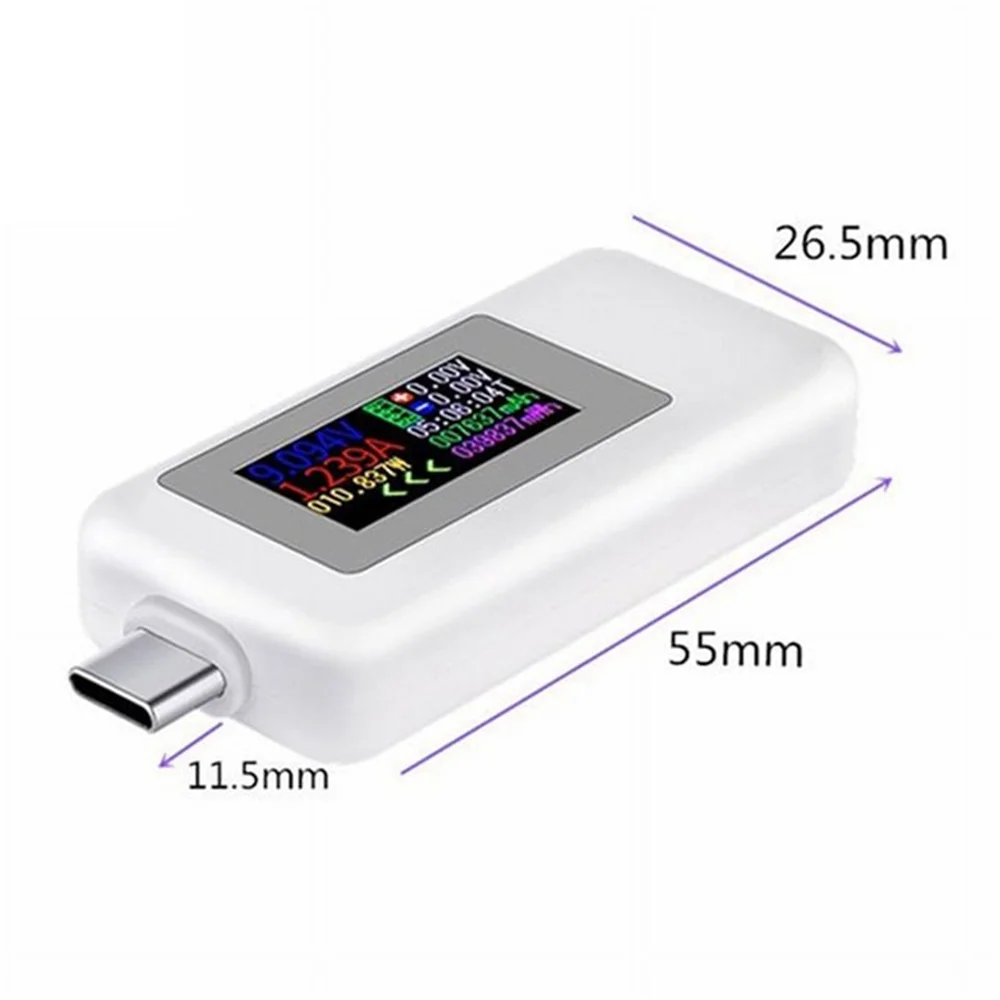 10 in 1 USB Test Meter Type-C Colorful Display USB Tester AC Meter Current Voltage Monitor Power Meter