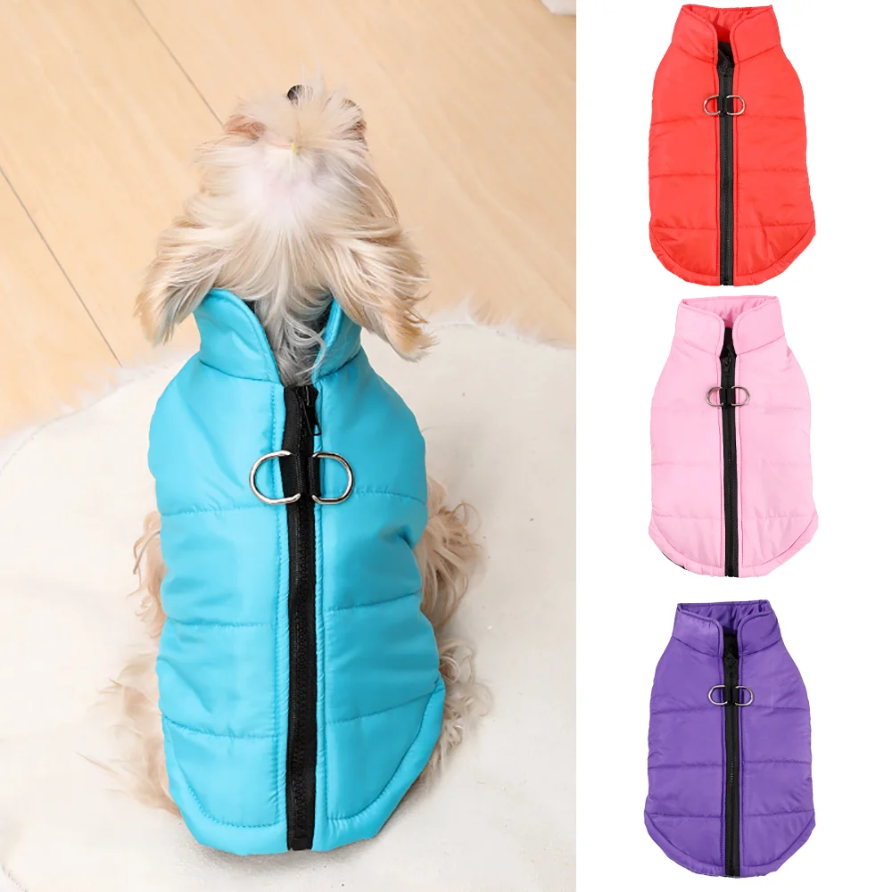 Winter Warm Dog Jacket Coat Waterproof & Windproof Costume for Small Dogs Cats Chihuahua Yorkies French Bulldog Zipper Overalls