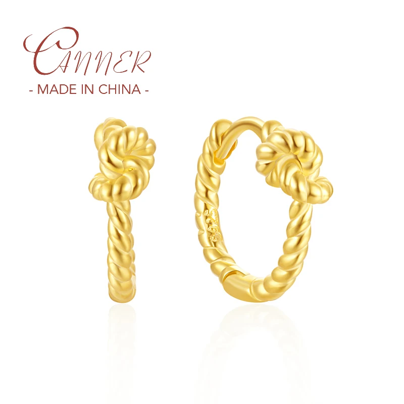 

Женские серьги-кольца CANNER из стерлингового серебра 925 пробы с пряжкой