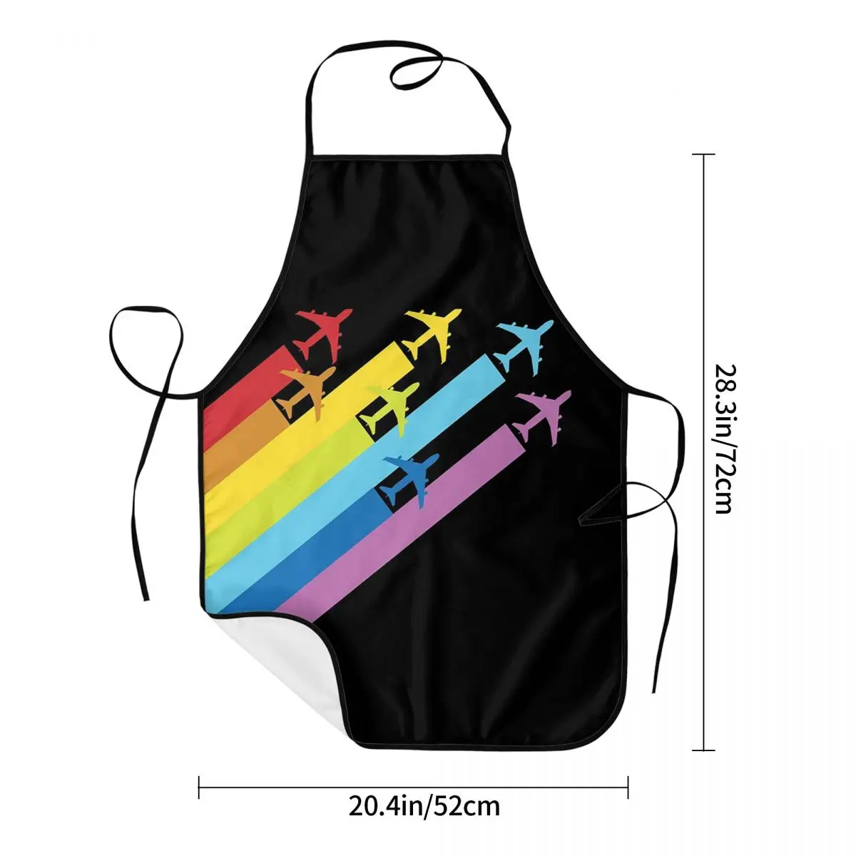 Rainbow Chemtrails For Airplanes Aviation Pilot Aprons Chef Cooking Tablier Bib Kitchen Cleaning Pinafore for Women Men Painting