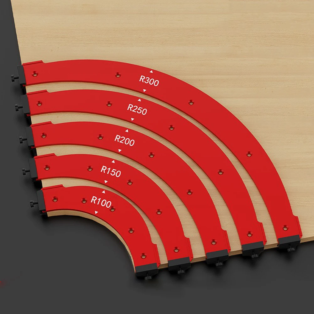 

5pcs Radius Corner Jigs for Wood Working Woodworking Round Corner Radius Templates Radius Jig Corner Radius Routing Templates