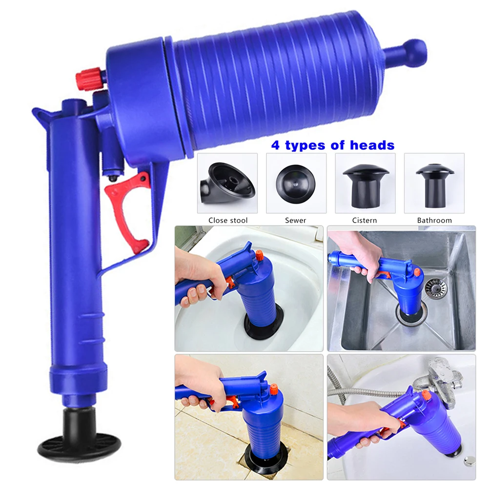 

Air Pump Pressure Unblocker Pipe Plunger Drain Cleaner Sewer Sinks Basin Pipeline Clogged Remover Kitchen Toilet Cleaning Tools