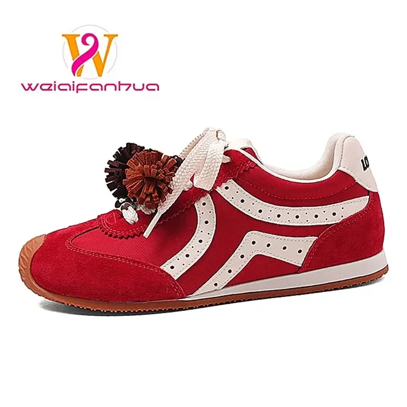 

2025 New Women's Sports Shoes Anti-slip Color-blocked Daxun Women's Shoes Large Size Flat Bottom Casual Women's Shoes