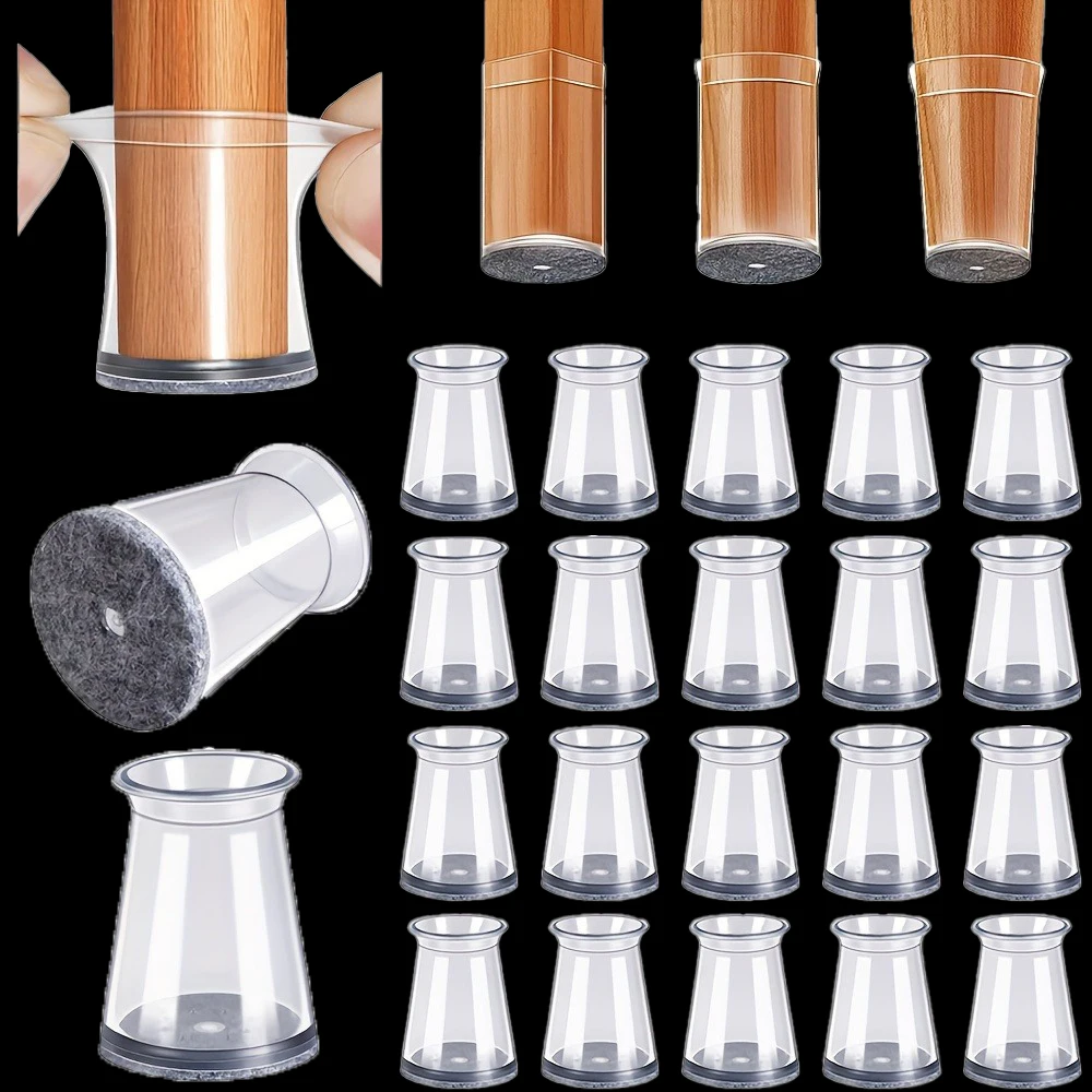 20PCS-Extra Small Chair Leg Floor Protectors Silicone Covers to Protect Floors, Bar Stool Leg Protectors Cap for Hardwood Floors