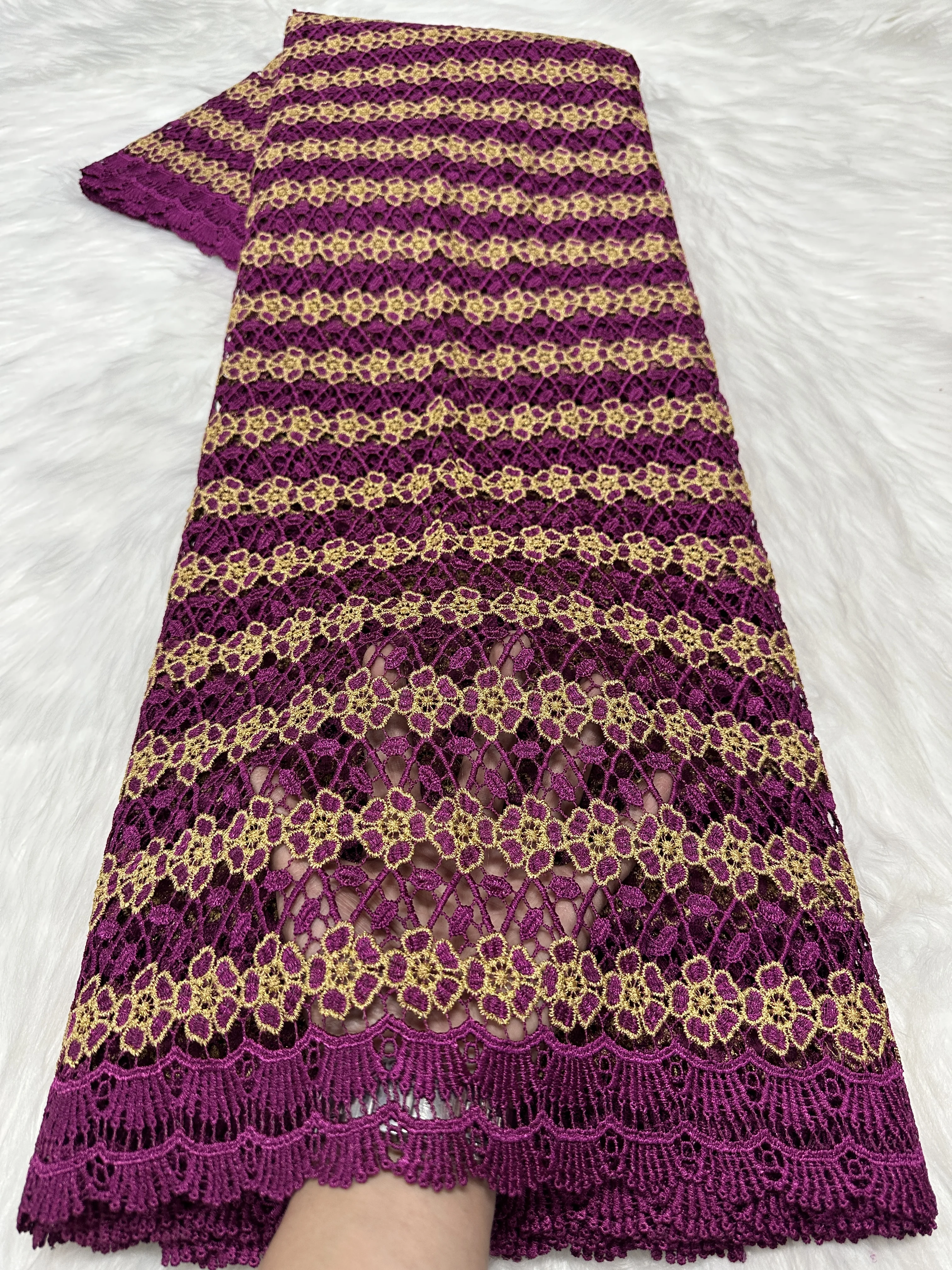 Luxury African Guipure Cord Lace Fabric 2025 Nigerian French Water Soluble Lace Fabric For Wedding Party Dress Sewing