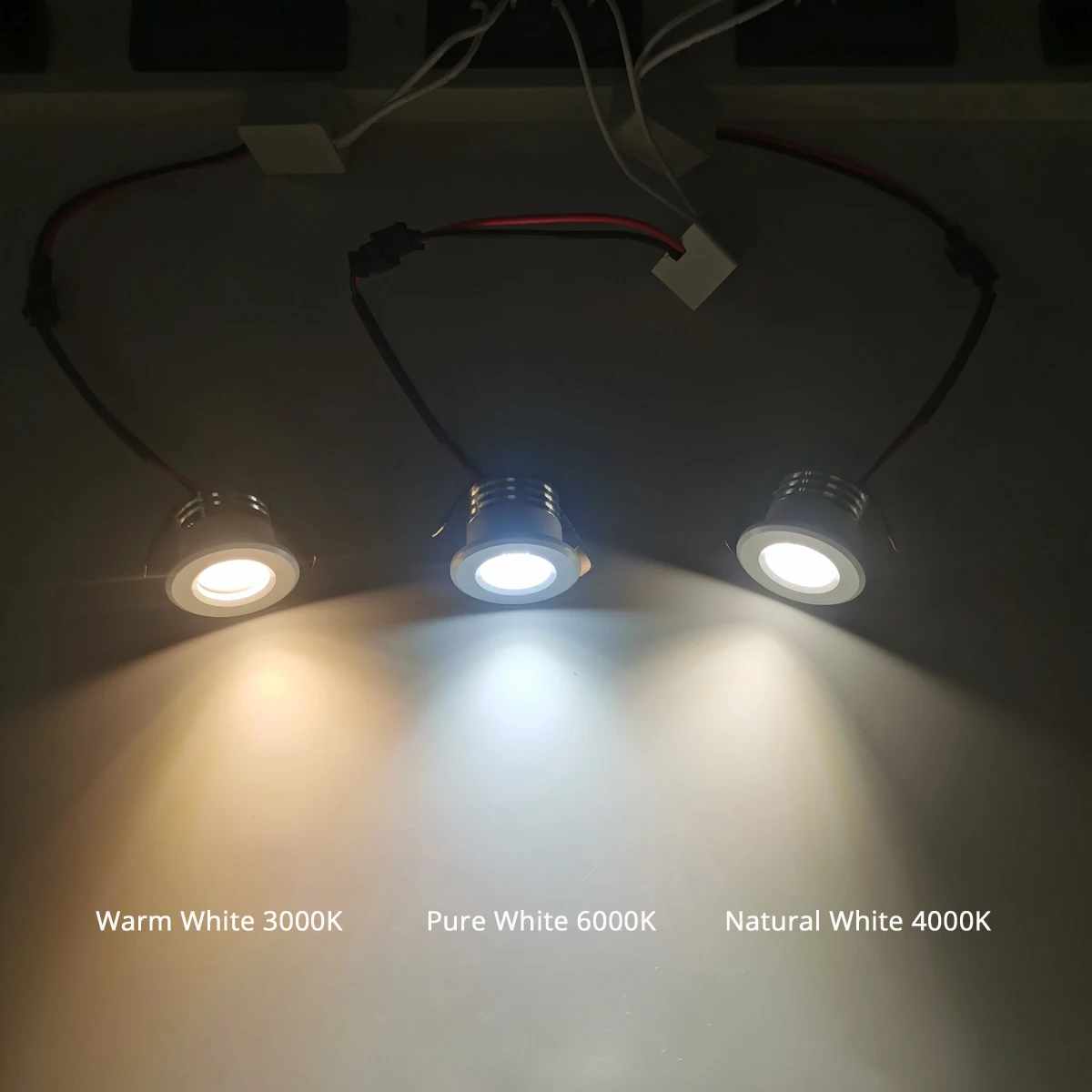 Mini LED Đèn Downlight COB 3W 270lm 110V 220V Mờ Tủ Đèn Đen Trắng Bạc Viền Nhôm lỗ Cắt 30Mm