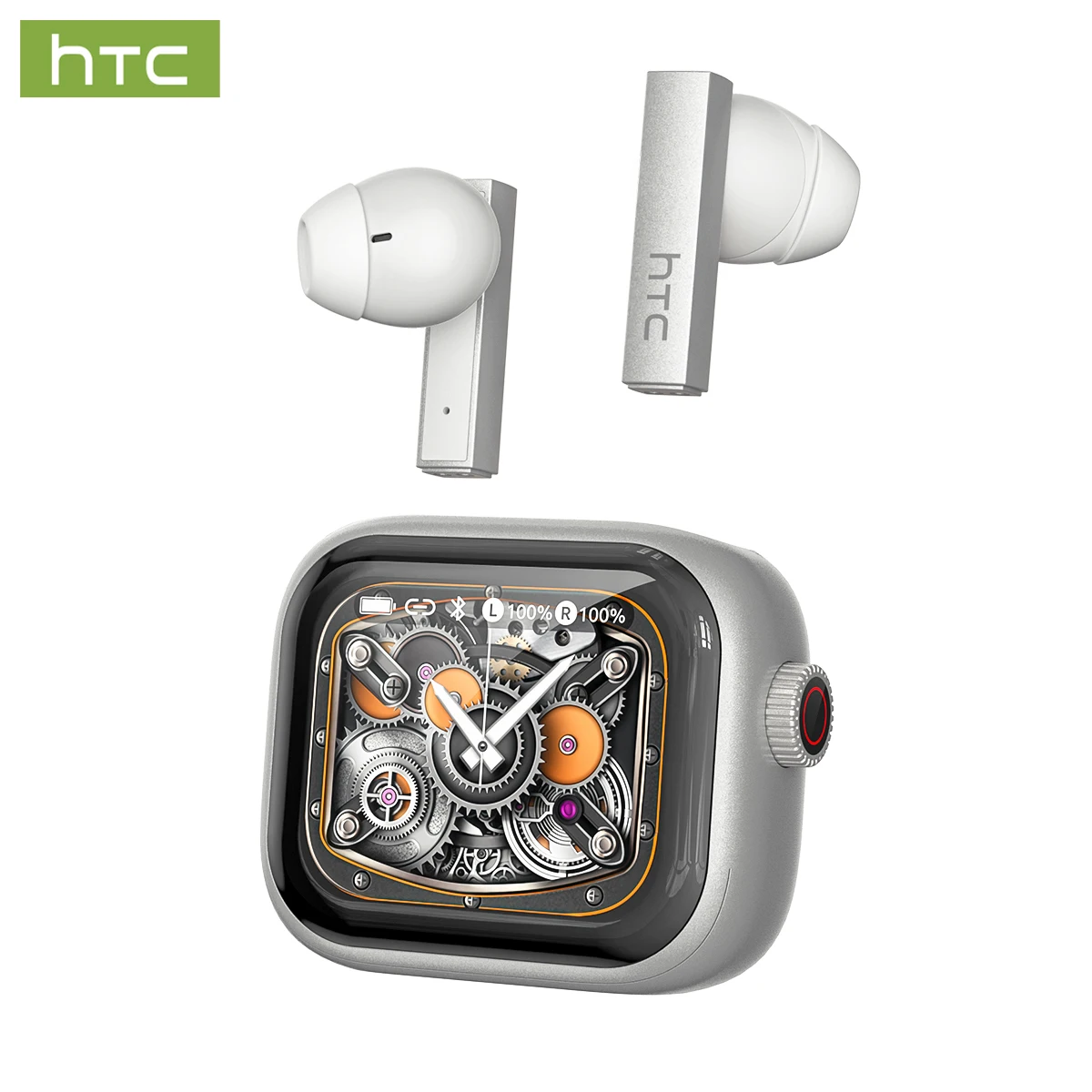 HTC NE40 TWS Bluetooth 6.0 AI Real-time vertaling ENC Ruisonderdrukking 48 uur speeltijd IPX5 Waterdicht LED-display Hi-Fi audio