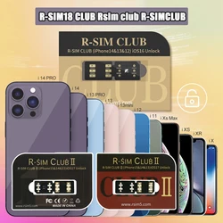 R-SIM CLUB2 V6 QPE ESIM Rsim Club Sim for iPhones 14 13 12 series 5G version of IOS 16 Unlocking Card Dticker RSIM Dual-chip CPU