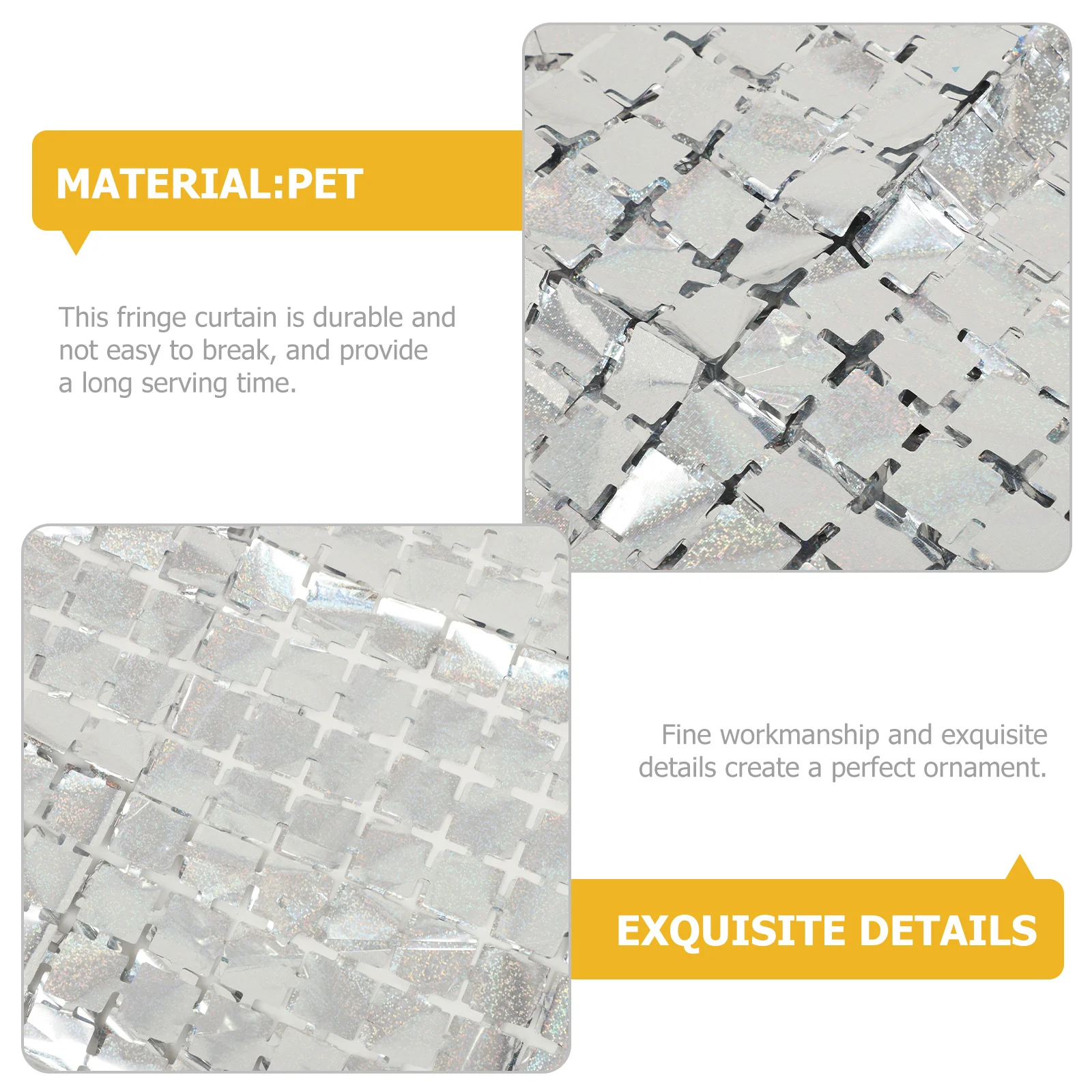 

Laser Fringe Curtain Foil Streamer Backdrop Party Decoration Shiny Tinsel Door Curtain For Birthday Wedding Event