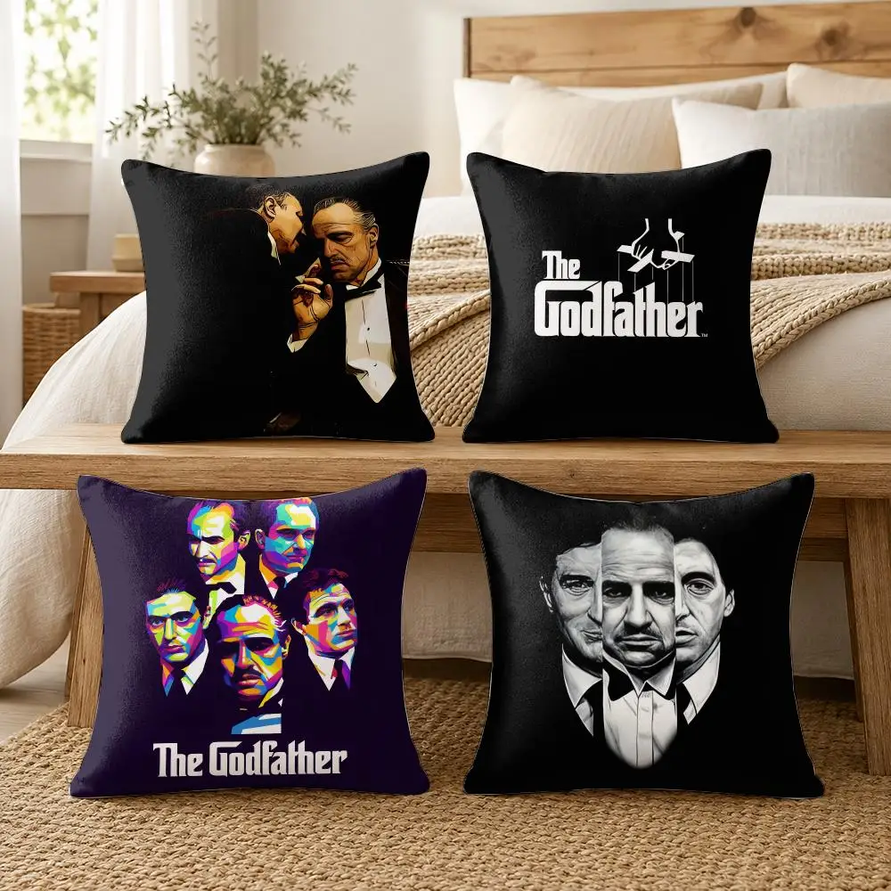 The G-Godfather Movie Cushion Cover Soft Short Plush Pillow Cover Smooth Cozy Texture Cushion Case Home Decor