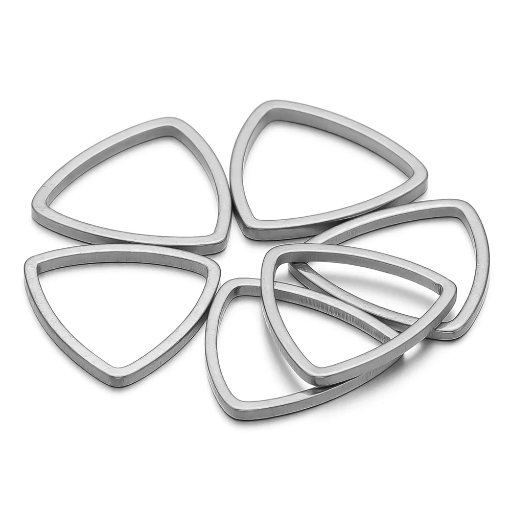 20/50pcs Stainless Steel Gold Plated Cut Triangle Pendant Charms for Diy Jewelry Bracelet Necklace Making Accessories Wholesale