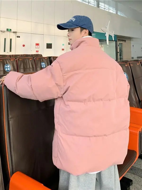 Мужская зимняя верхняя одежда Thiened Cotton Jaet, свободный воротник, модный бренд Hong Kong Sle, теплое полиэфирное волокно