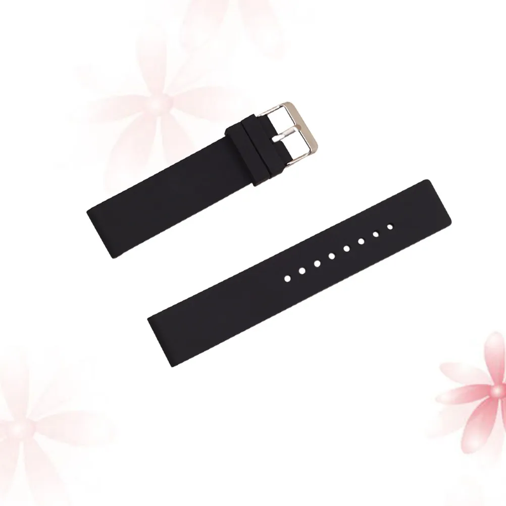 1Pcs Silicone Watch Strap 24Mm Sturdy Clasp Secure Fit Sporty Elegant Style Unisex Wristband for Fitness Dating Business Casual
