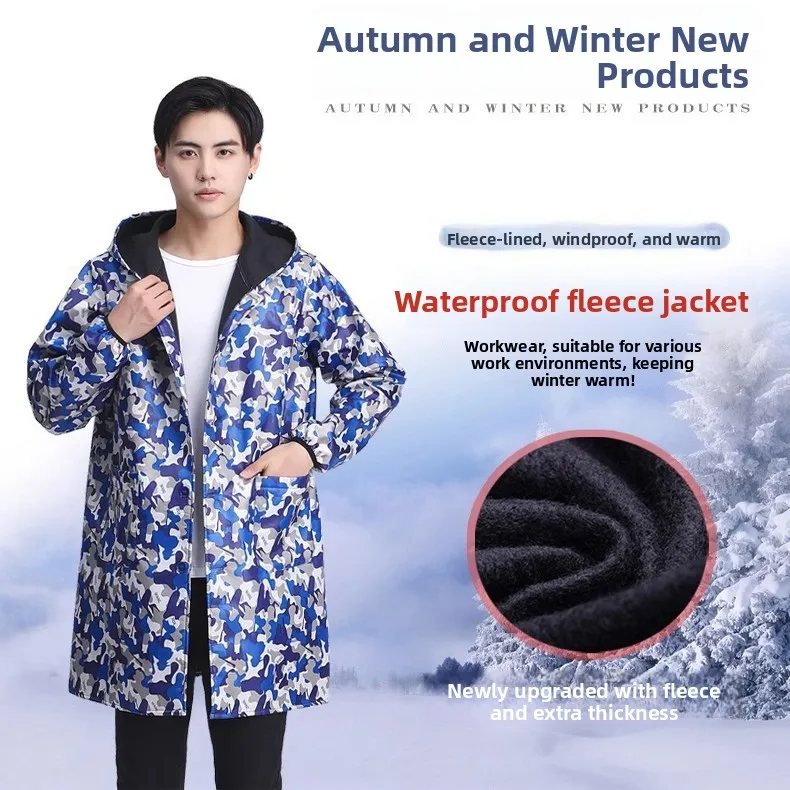 

Men's Work orm Thiened Cotton Workwear Coverall Winter Waterproof Camouflage Set Dirt Resistant Overalls for Constructi...