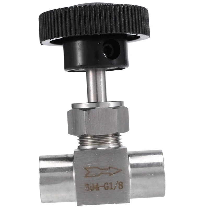 

New BSP Equal Female Thread SS 304 Stainless Steel Flow Control Shut Off Needle Valve