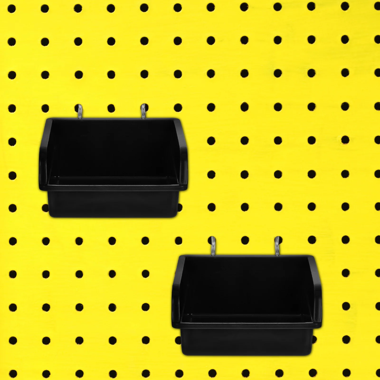 

6 Sets Garage Storage Baskets Parts Peg Board Accessories for Tools Organizer Black Work