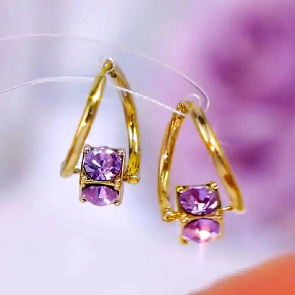 1 Pair Fashion Jewelry Copper Magnetherapy Germanium Earrings Luxury Magnetic Earrings Colorful Weight Loss Earring Women