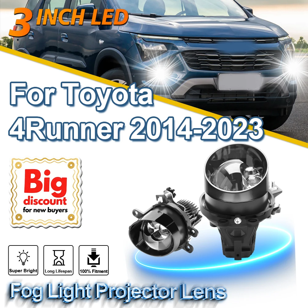 

ROADSUN 3.0 Inch Auto Fog Light Projector Lens Assembly LED Fog Lamp Bulb Car Accessories 100% Fit For Toyota 4Runner 2014-2023
