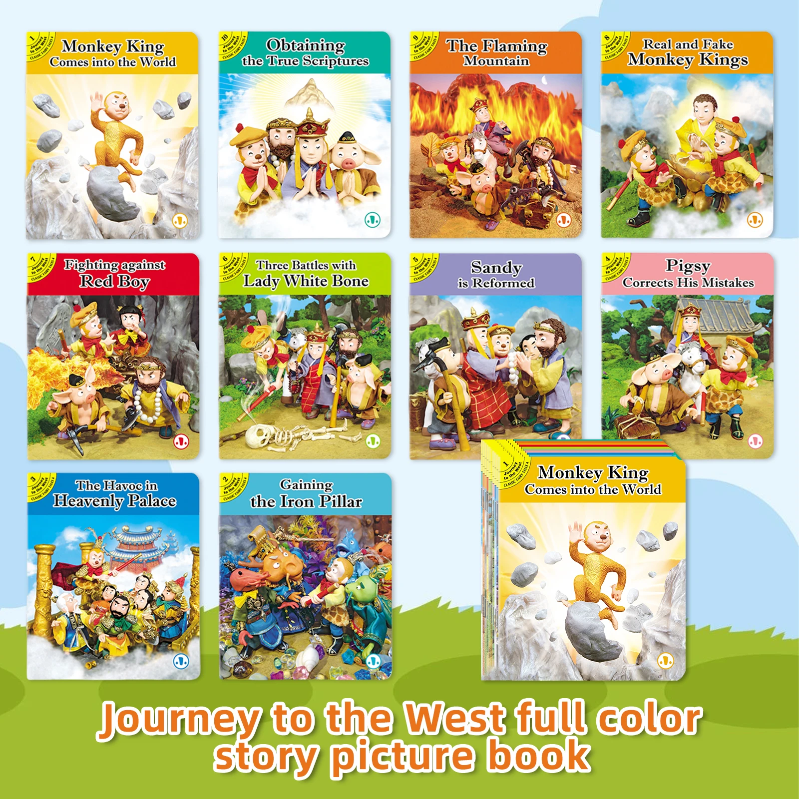 

The Journey To The West/Pilgrimage To The West The Monkey King Wukong Story Collection Set Of Ten Books bedtime stories Book