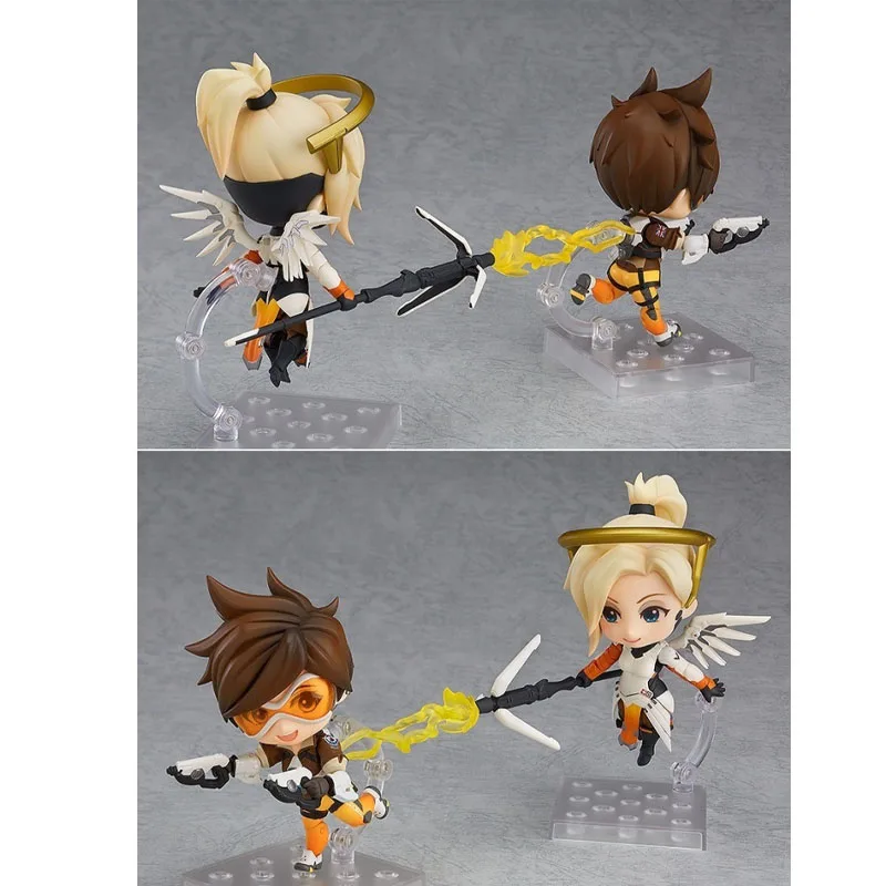 10cmGSC Nendoroid 790 Overwatch Mercy Angela الكلاسيكية الجلد الشكل المنقولة أجنحة الموظفين متعددة أفخم صندوق تحصيل أنيمي نموذج