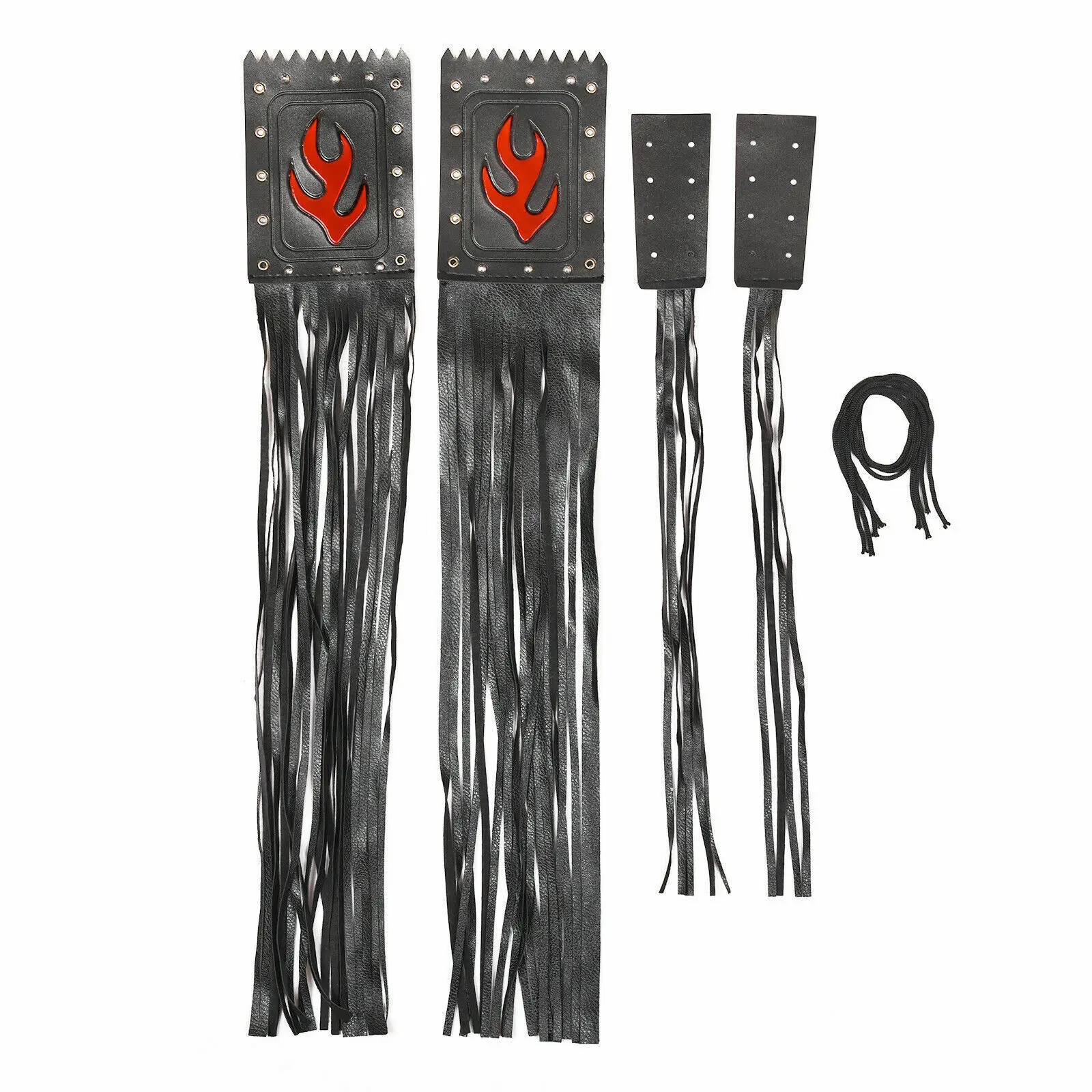 Motorcycle Modified Retro Flame Handlebar Whisker Handlebar Spike Streamer Handlebar Tassel