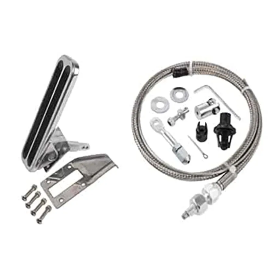 

Универсальный комплект для сборки газовой педали напольного крепления с 24 тросами дроссельной заслонки и прямоугольной педалью 2 x 7, полированная заготовка из квасцов 6061-T6