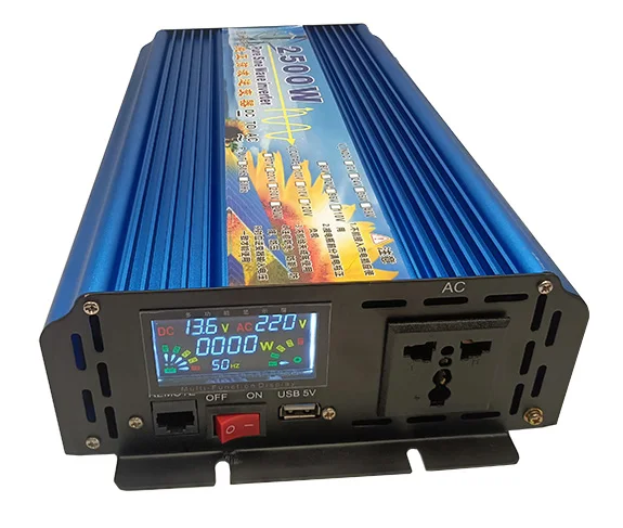 2500W pure sine wave inverter DC 12V/24V/36V48V TO AC 100V/110V/120V/220V/230V/240V 50HZ/60HZ peak power 5000W digital display