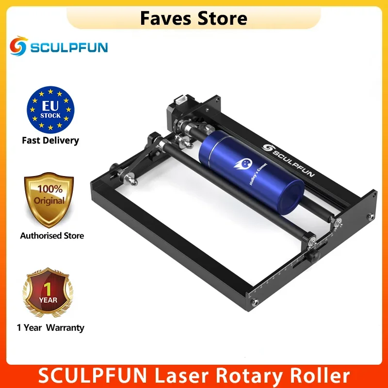 SCULPFUN Laser Rotary Roller Laser Engraver Y-Axis Rotary Roller With 360°Rotating