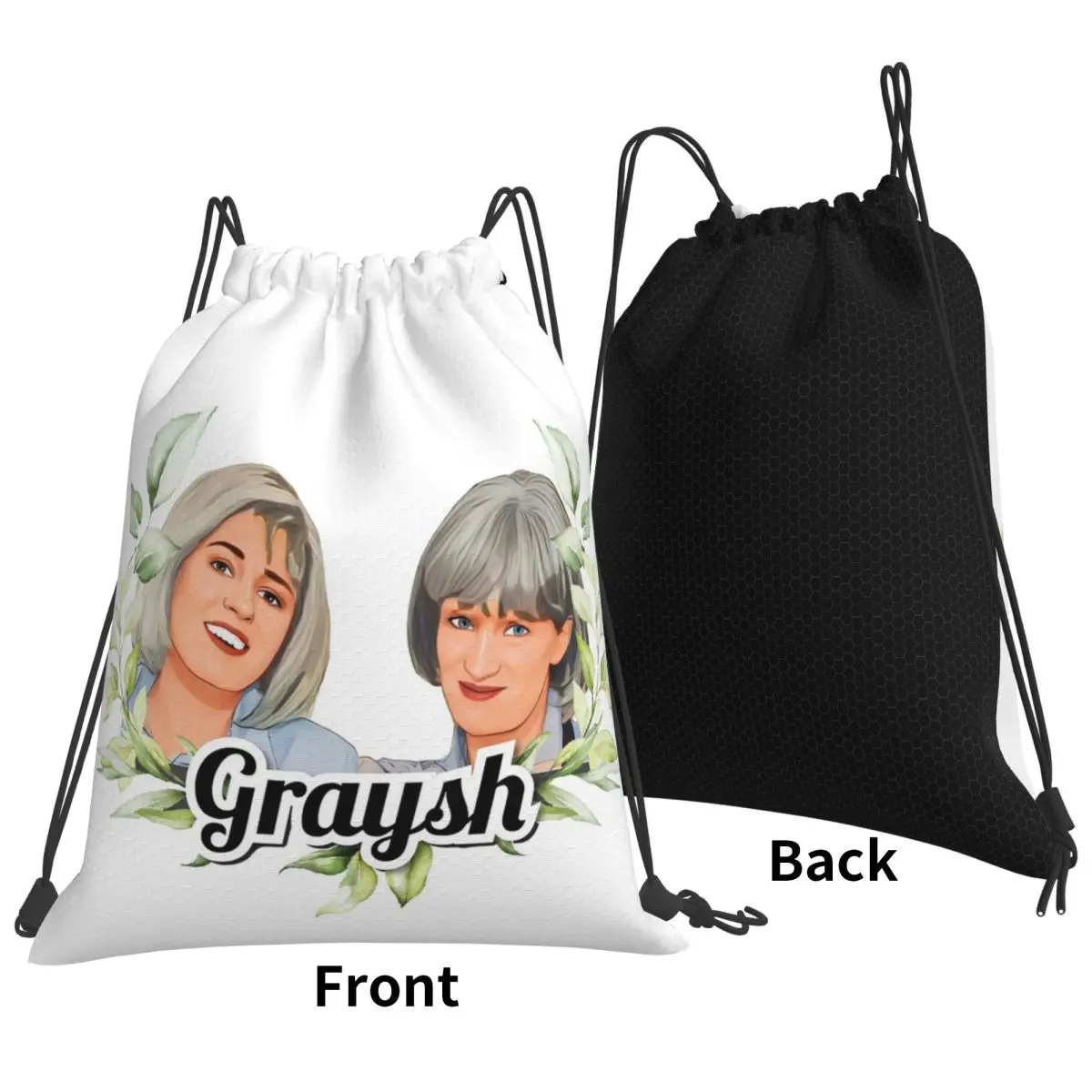 

Prue And Trude Backpacks Casual Drawstring Bags Sports Bag Book Bags for Man Woman Students