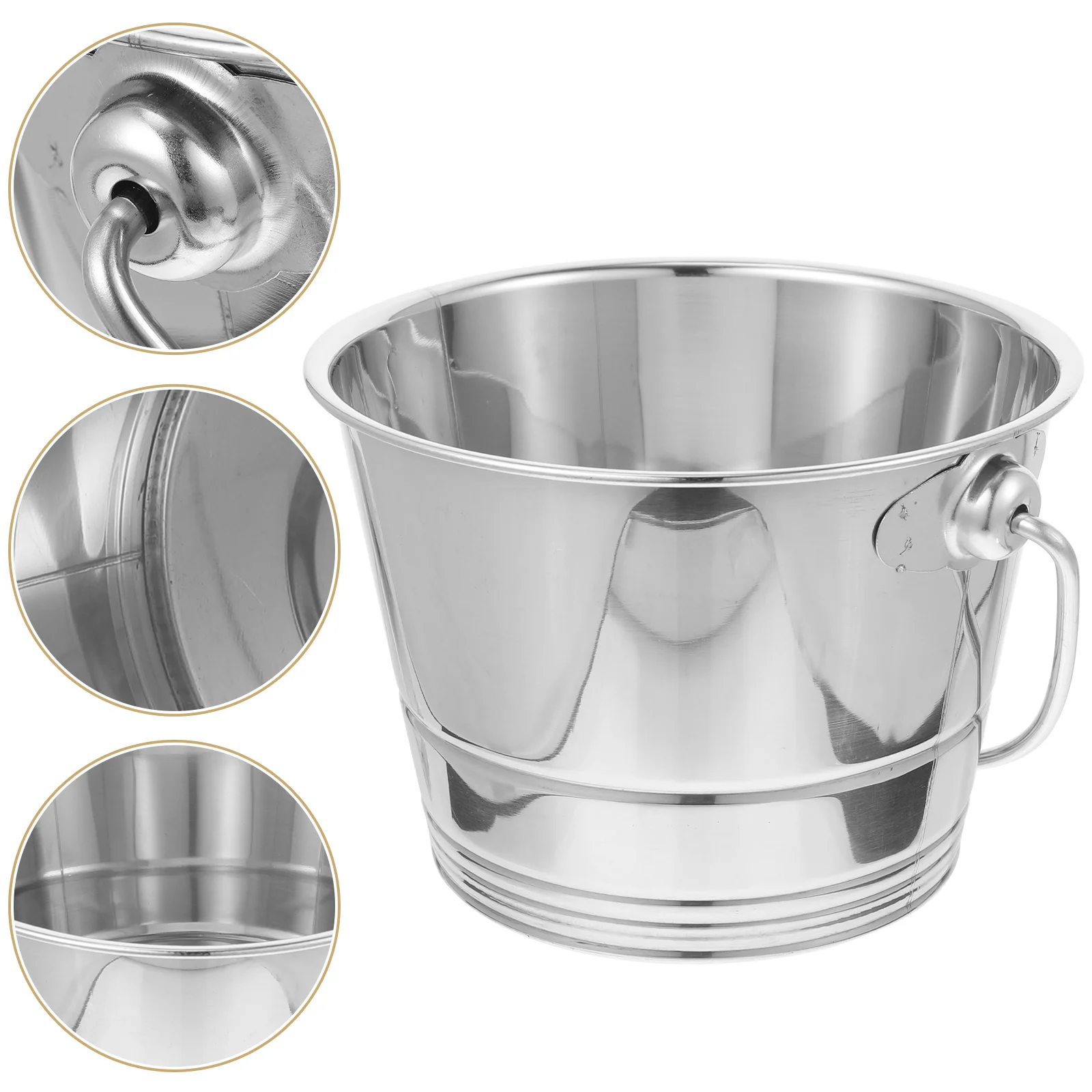 Portable Ice Bucket Reusable Large Multifunction Bar Container Stainless Steel KTV Accessory