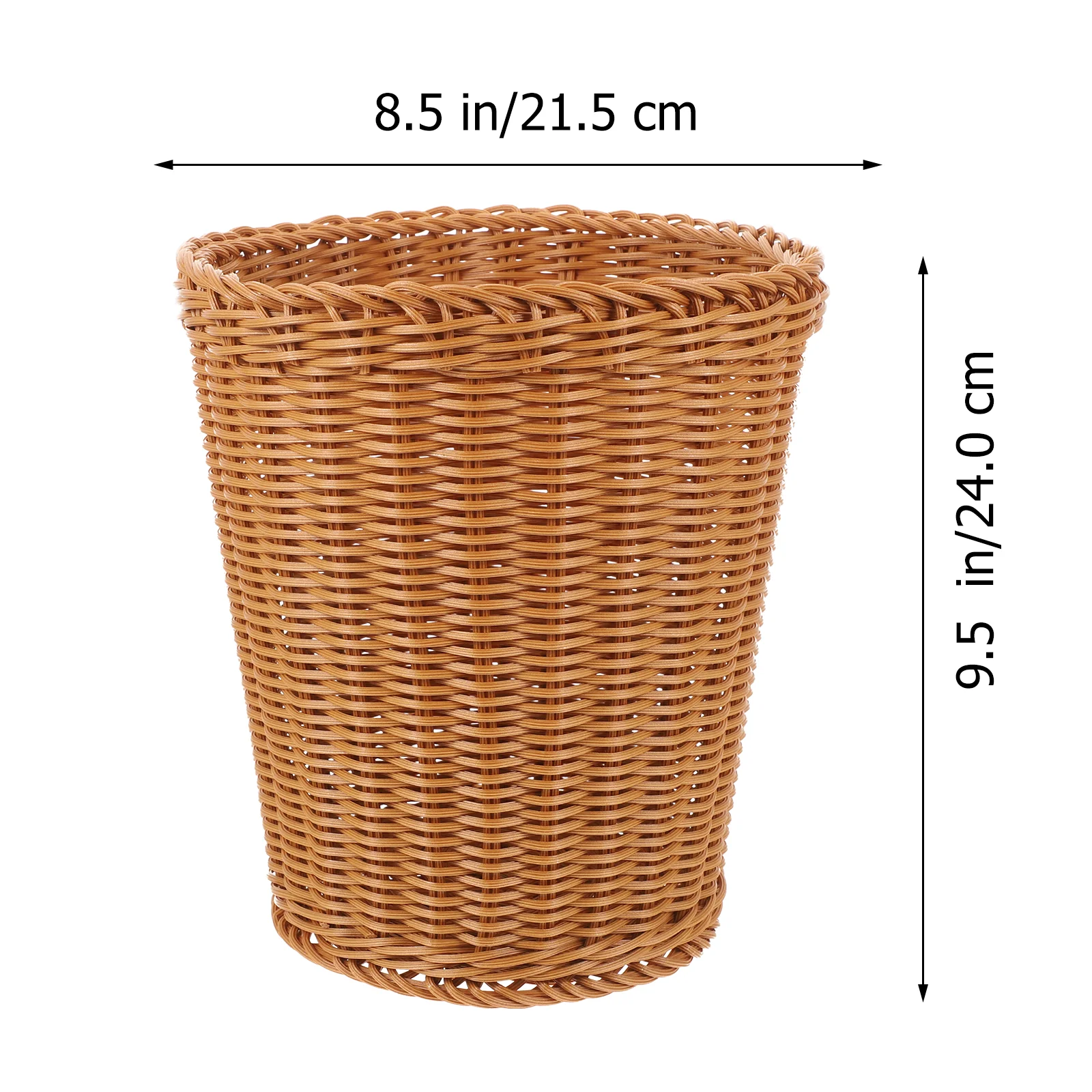 

Natural Woven Trash Desktop Waste Rustic Style Storage Organizer Multi-Use Household Basket Farmhouse Decorative Container