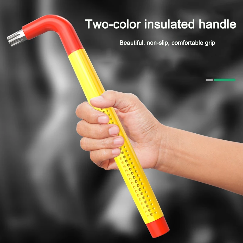 LAOA insulated L-shaped torx wrench withstand voltage 1000V pattern hexagon socket T10-T55