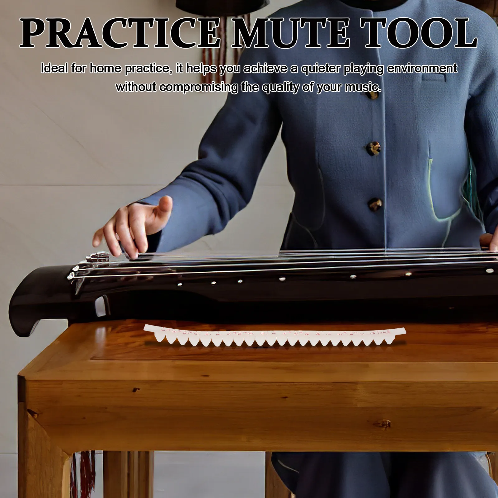 Guzheng Mute Sponge Strip Durable Soundproof Sound Dampening Tool for Practice and Training Use Sound Proofing