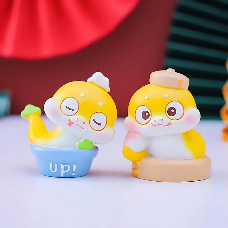 

New Year 2025 Decoration Snake Car Interior Decoration Lucky Cute Decorative Cartoon Snake Landscape Ornaments For 2025 New Year