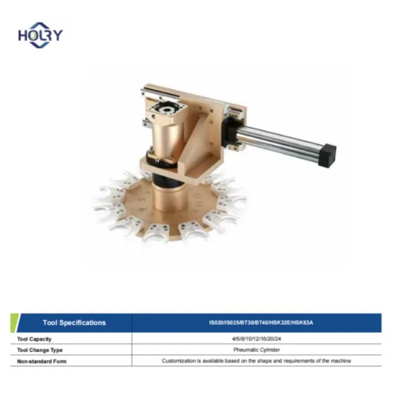 Rotary Tool Magazine Servo Driven Tool Magazine 4 6 8 10 12 16 20 24 Tool Handle For Woodworking Machinery Parts
