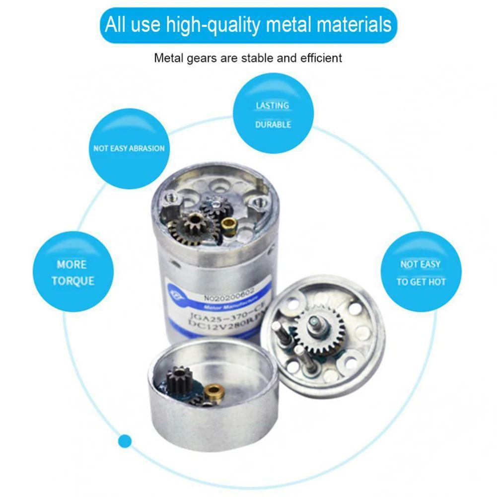 JGA25-370 DC 6V 12V Getriebe motor Elektro getriebe motor hohes Drehmoment