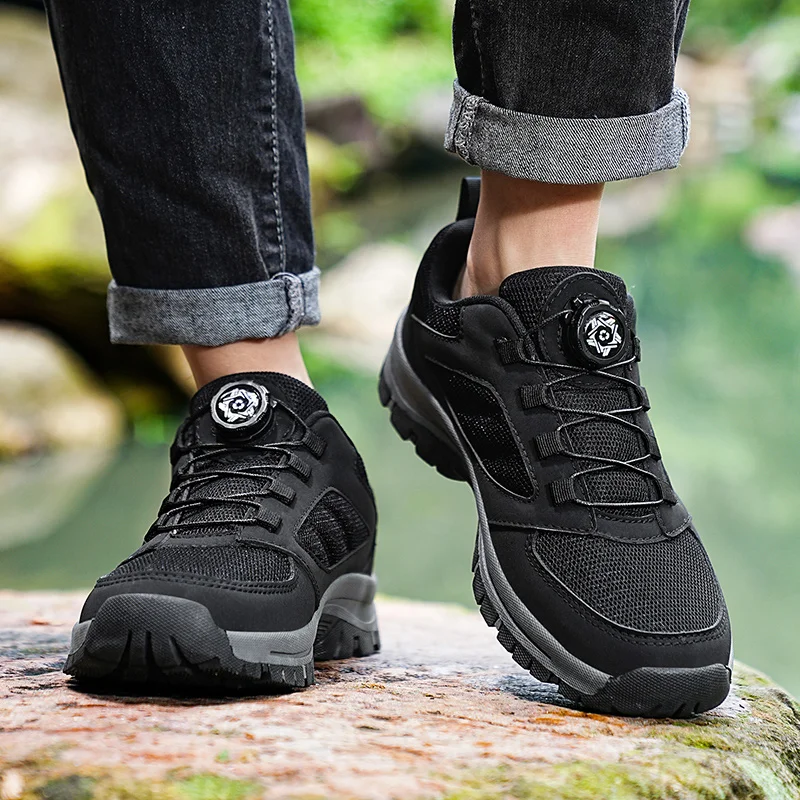 Men'S Spring And Autumn Outdoor Sports Shoes With Rotating Buckle Convenient Comfortable Anti Slip Hiking Shoes Large Size 39-46 image 5