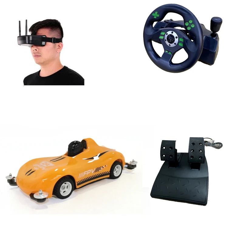 Симулятор гоночных VR-игр: Виртуальная реальность 5.8G FPV HD, радиоуправляемые машинки с видом от первого лица (POV) и очками-гарнитурой