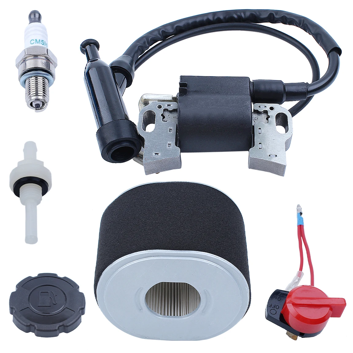 GX390 IGNITION COIL กรองอากาศสวิทช์หยุดสําหรับ Honda GX340 GX240 GX270 13HP 11HP เครื่องกําเนิดไฟฟ้าเครื่องยนต์เครื่องตัดหญ้าเปลี่ยน