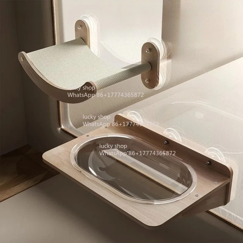Space Capsule Cat Nest, Oversized Window, Suction Cup, Cat Hammock, Glass Without Punching Holes