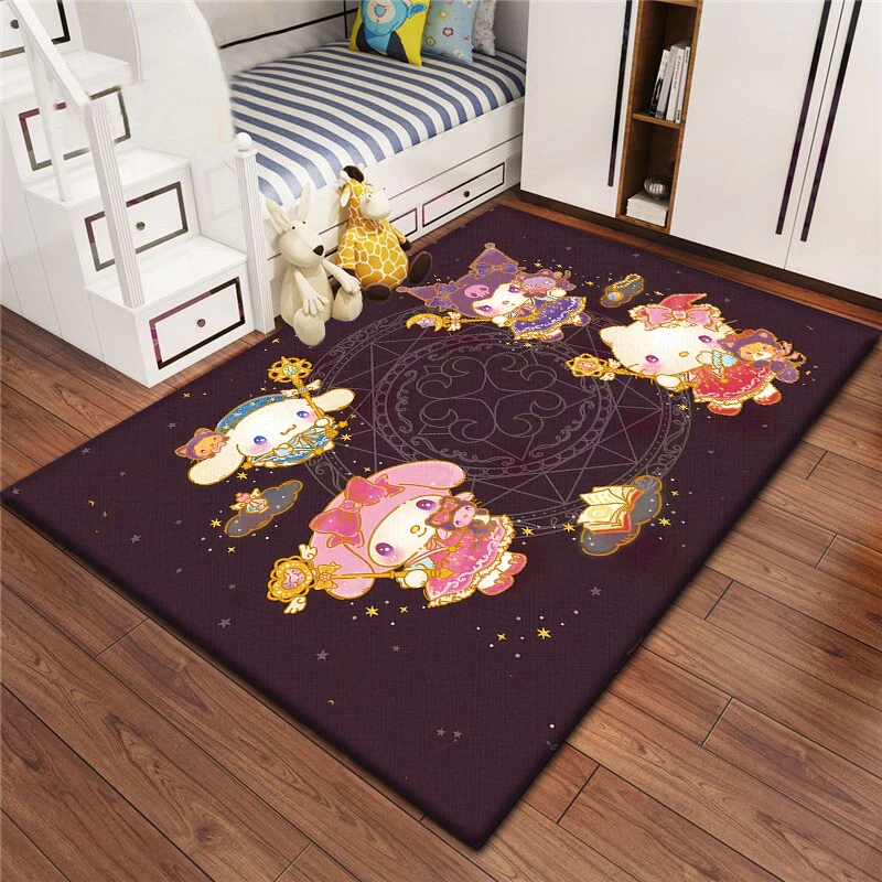 My Melody Kuromi-Tapis pour enfants, tapis pour chambre d\'enfant, salon, sol, virus, décoration de cuisine, tapis d\'extérieur