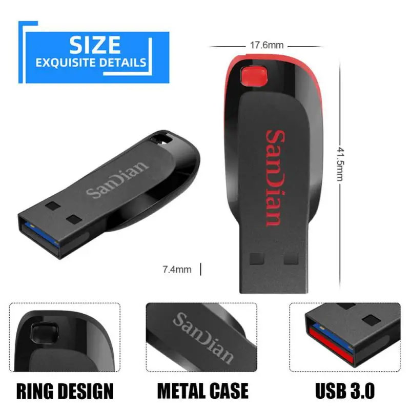 Original 2TB Usb Flash Drive 1TB USB3.0 Pendrive Waterproof Interface USB Stick Flash Memory Drive For Mobile Phone Computer New