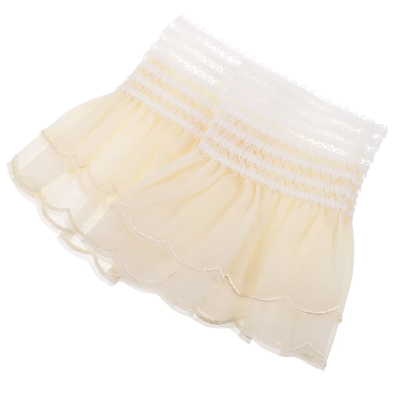 1 Pair Detachable Lace Shirt White Embroidered Wrist Cuffs Pleated Ruffle Horn False Sleeves Women Styling Fake Arm Sleeve Diy